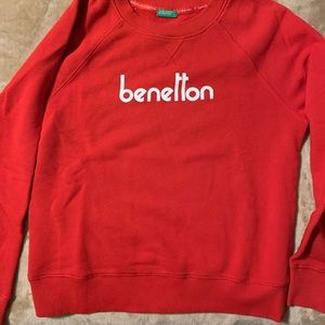 Red Benetton sweatshirt